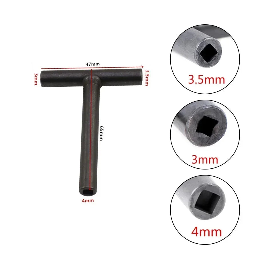 T Type Wrench 3/3.5/4mm Valve Screw Clearance Adjusting Spanner Square Hexagon Wrench Tool For Motorcycle Engine