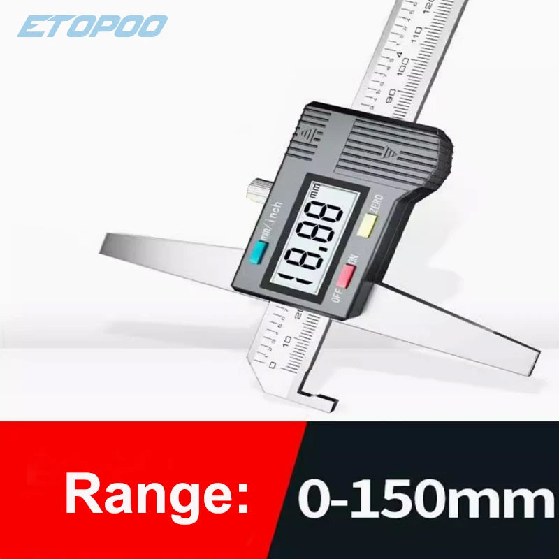 150/200/300 MM Digital Single Hook Depth Gauge Metal Digital Electric Depth Gauge Digital Vernier Caliper