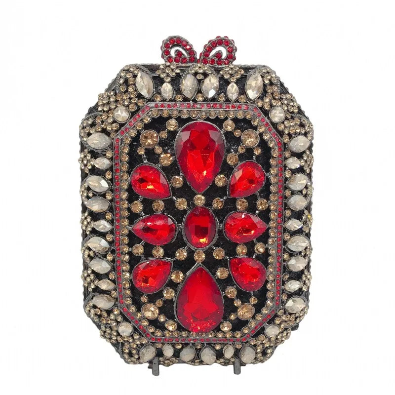 Lady Crystal Designer Clutch Bags High Quality Women Stone Clutches Handbags Wedding Bridal Messenger Clutch Bag Purse