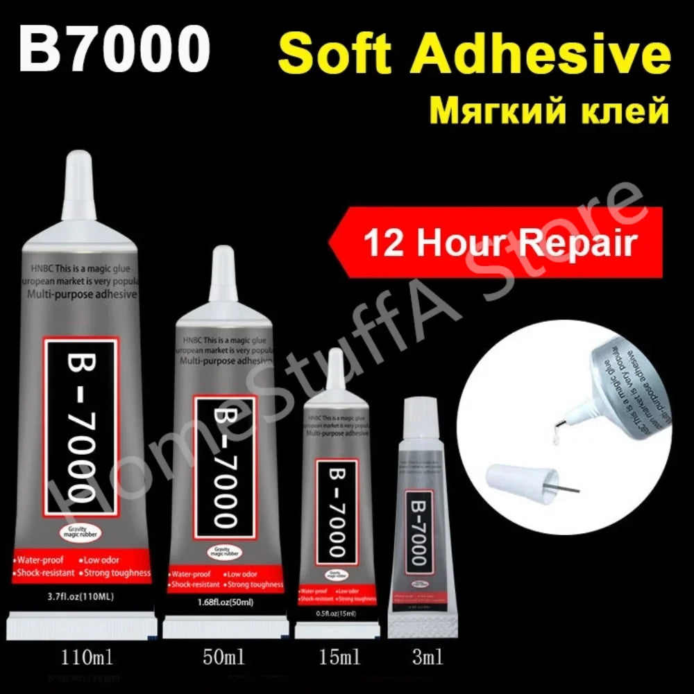 Clear Super Glue B7000 E8000 Universal Glass Plastic Contact Phone Repair Adhesive for DIY Resin Jewelry Precision Applicator