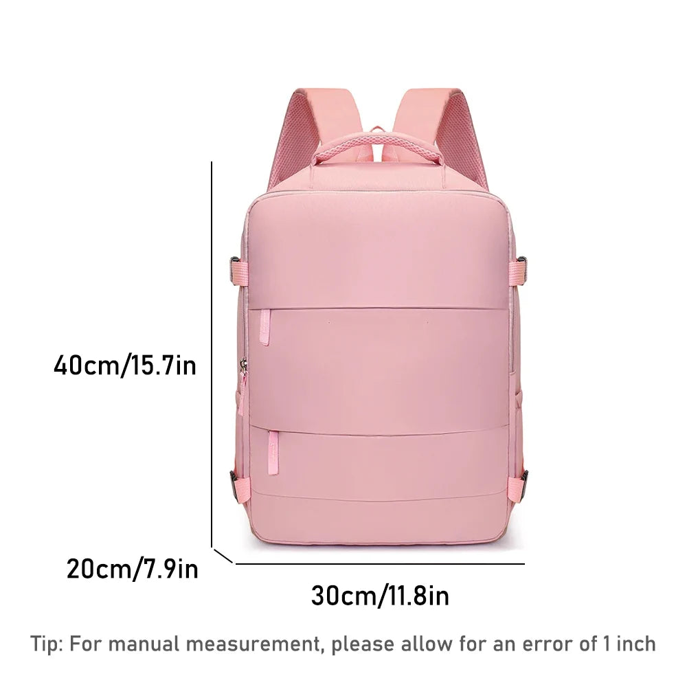 Versatile Carry-On Travel Backpack, 180 °   Expandable Boarding Bag, Laptop Compartment Bag for Business & Leisure Trips