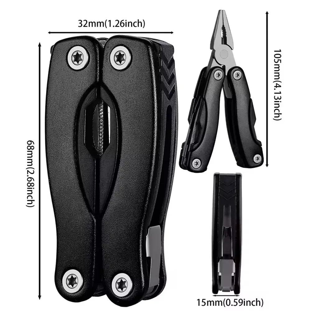 Portable Pocket Multi-Tool Pliers, Peelable, Folding Knife, Multi-Tool for Outdoor Camping, Folding Multifunctional Hand Tools