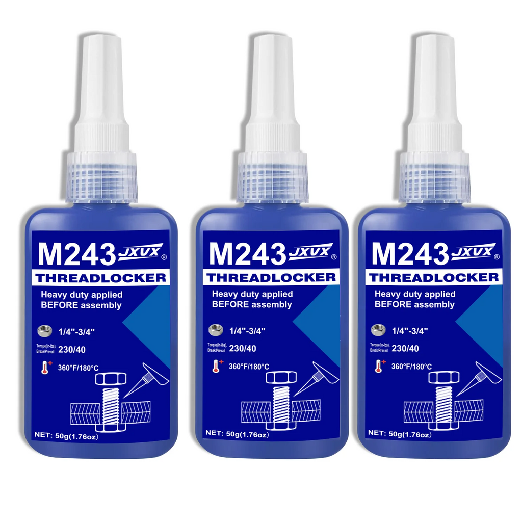 50ML Threadlocker 243-271 Blue-Red High Strength Quickly Cured  Locking Agent , Strong Adhesive Primerless Oil Tolerant Thread Locker Seal for Machinery Motor Engine Compressor.
