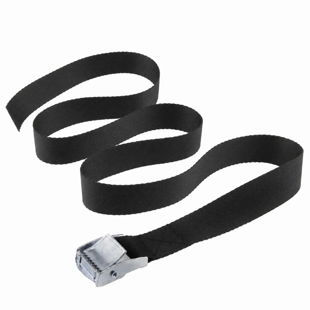 Black Tie Down Straps Metal Buckle Adjustable Luggage Straps Strong Ratchet Belt 1/2/3 Meters*25mm Tow Ropes