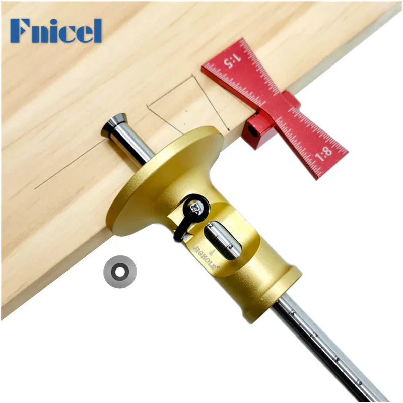 Dovetail Jig Wheel Marking Gauge Tool Set Wood Scribe Tool Woodworking Parallel Line Drawing Mortise Marking Gauge W/ Blade