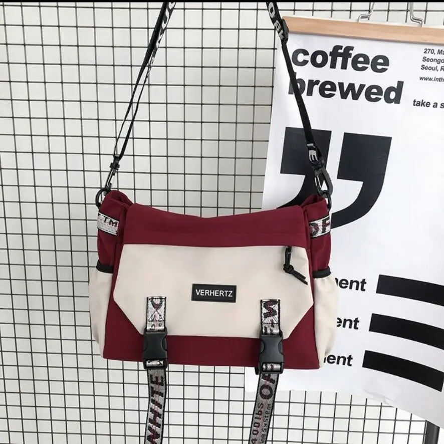 Men's Messenger Bag Japanese Fashion Large Capacity Handbags Shoulder Bag Casual Student Canvas Bag Nylon Tooling Crossbody Bags