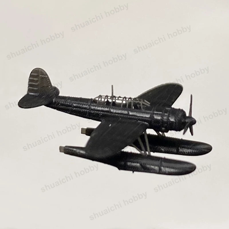 2PCS 1/700 Scale Seaplane Reconnaissance Aircraft Model Unpainted Water-Based Plane for Miniature Airport Scene DIY Hobbyist