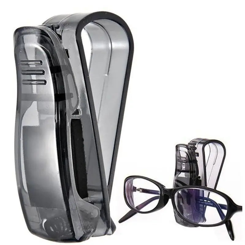 Universal Car Sun Visor Clip Sunglasses Holder Stand Fastener - Eyeglasses Pen Case Card Ticket Organizer Auto Accessories