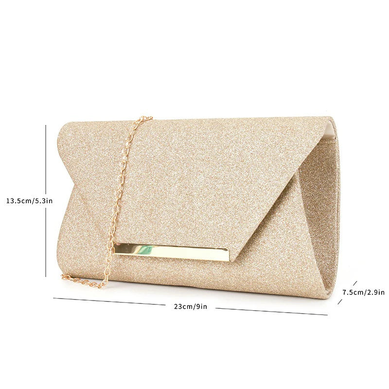Dinner Bag, Bride Bag, Metal Accessories, Generous Hard Handbag, Clutch Bag