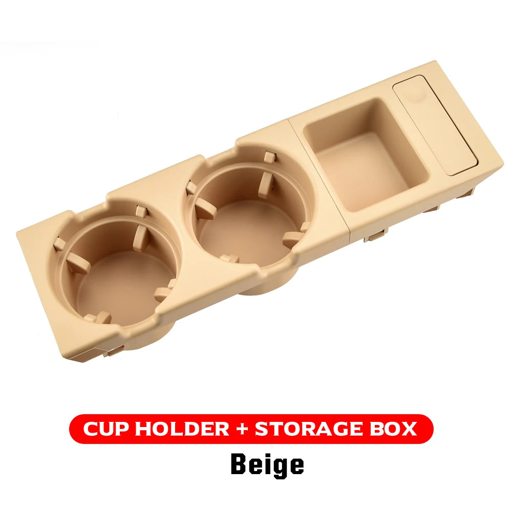 New Double Hole Car Styling Front Center Console Storage Box Coin + Cup Holder For Bmw 3 Series E46 323i 318I 98-06 51168217953