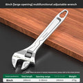 Adjustable Wrench Large Openin Long Handle Universal Spanner Clamp Wrench CR-V Steel Mechanical Workshop Hand Repair Tools