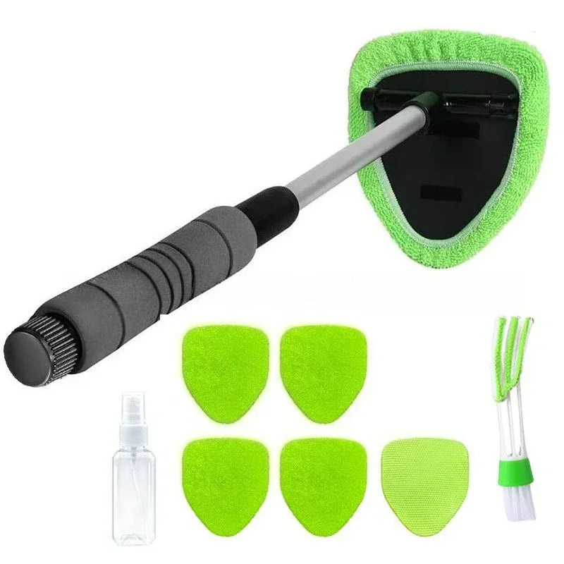 New for Telescopic Microfiber Car Windshield Cleaner Brush Window Glass Scraper Mist Eliminator