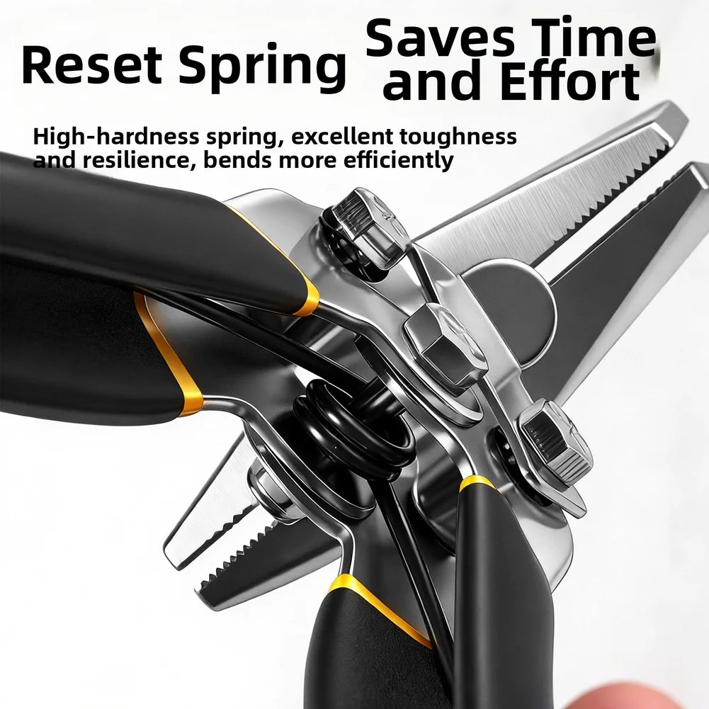 Folded Edge-Pliers For Metal Bending Wide Mouth Flat-Jaw Design For Iron Sheets Ceiling Panels And Stainless Steel Projects