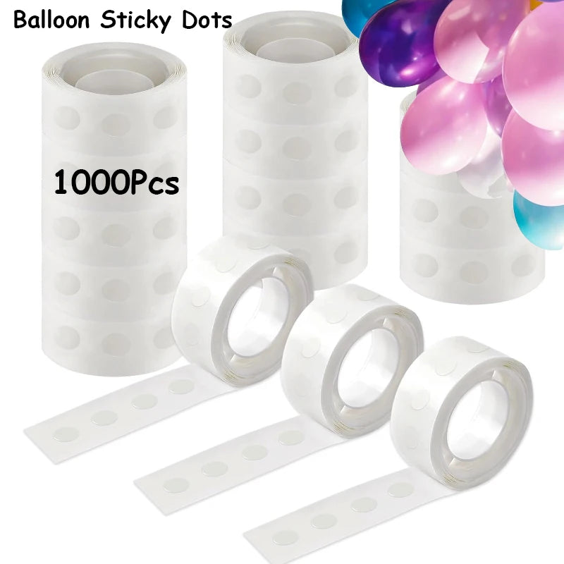 No-Residue Adhesive Balloons Glue Dots Removable Clear Double-Sided Tape Sticky Points for DIY Crafts Decorations 100-1000 Pcs
