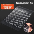 5Sheets Transparent Traceless Nail Art Jelly Double-Sided Tape For Adhesive Tab Fixed Item Supre Sticky Waterproof Breathable