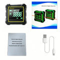 4-Side Strong Magnetic 360° Digital Laser Angle Gauge Inclinometer Portable Level Ruler for Construction High Precision Box
