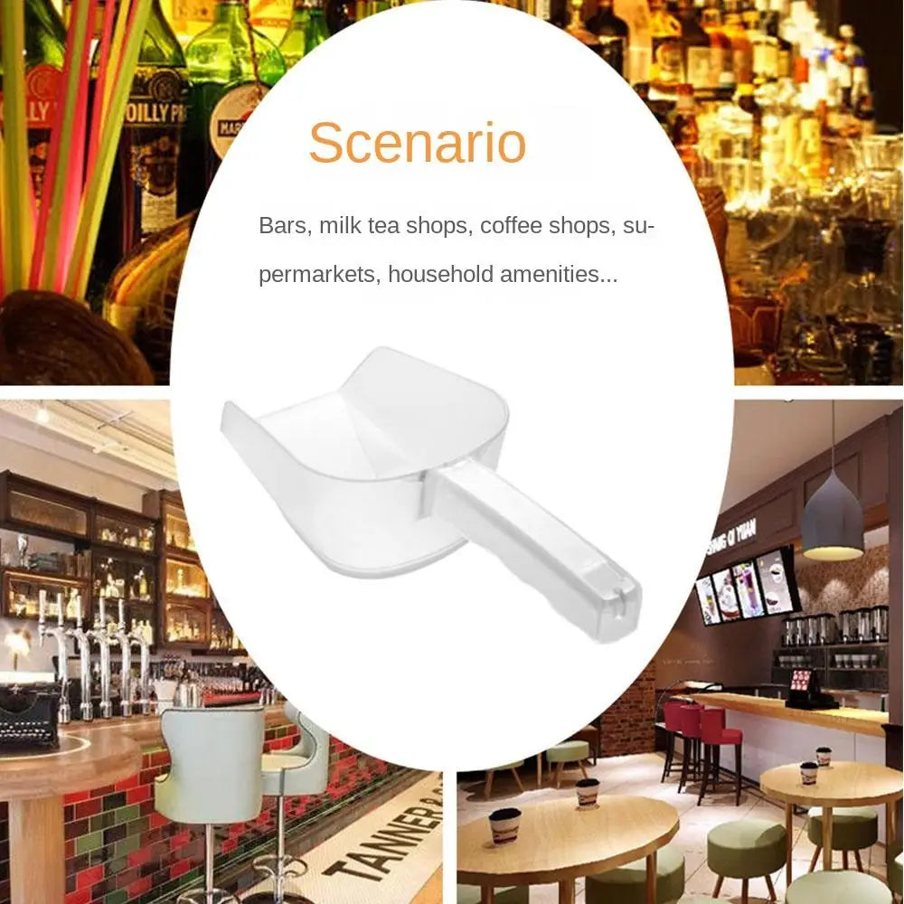 Plastic Ice Scoops Transparent Ice Shovel Grain Spoon Multifunctional Bar Buffet Kitchen Gadget Dessert Grain Dry Goods Shovel