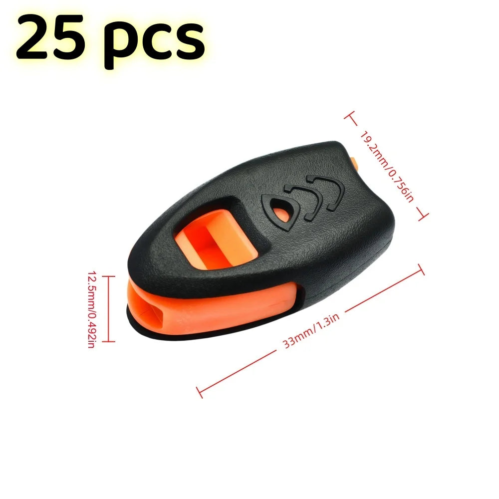 RoYishi Loud Emergency Survival Whistle Zipper End Clip, Safety Whistle for Hiking Camping Kayak Fishing Paracord Outdoor Gear