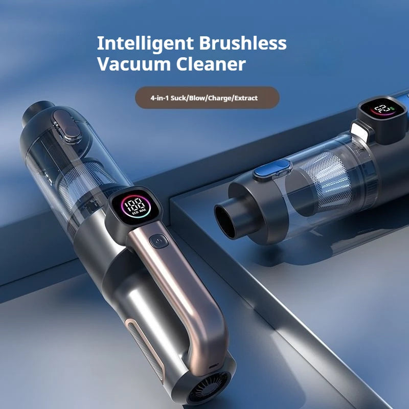 Car Mounted 4-In-1 Vacuum Cleaner With Super Strong Suction Household Mini Large Suction Handheld Small Wireless Vacuum Cleaner