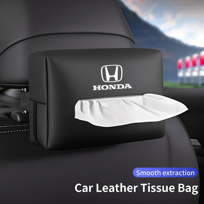 Auto Parts Car Interior Tissue Storage Box Paper Bag for Honda Civic Fit Accord City Vezel CRV S660 Odyssey HRV Insight