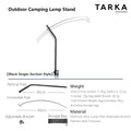TARKA Detachable Lantern Stand Adjustable Ultralight Light Tabletop Outdoor Portable Light Holder Camping Table Lamp Rack Access