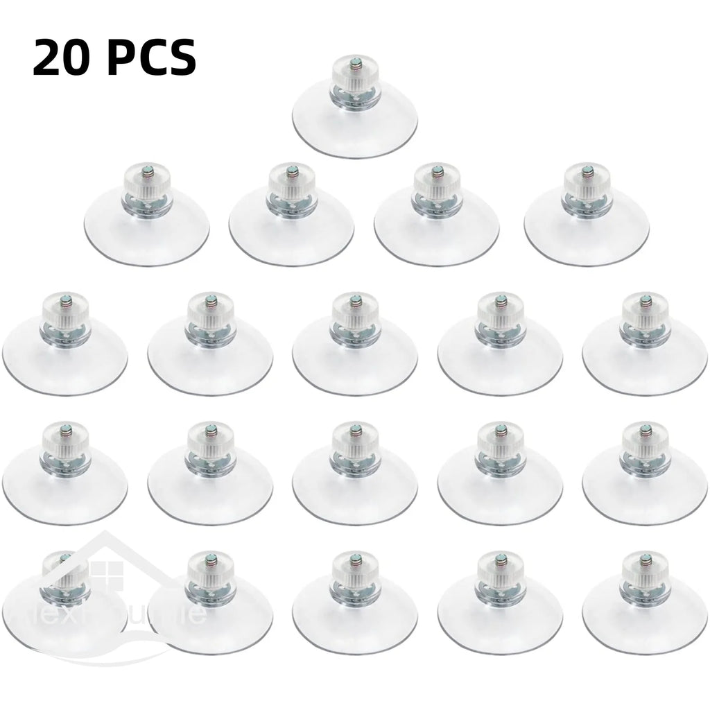 20PCS Adhesive Suction Holder Rubber Sucker Pad with Screw 25/32/41/53mm Plastic Sucker Pad Holder PVC Sucker with Screw Nut