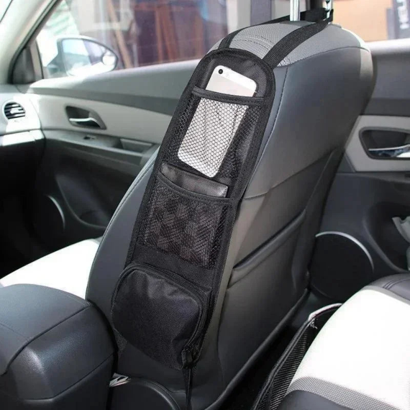 Car Seat Organizer Pouch - Side Storage Pocket for Water Bottles, Phones & Essentials | Universal Car Accessory for Interior Tid