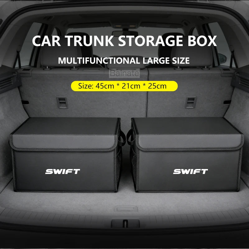 Car Trunk Foldable Storage Box For Suzuki Swift ZA ZD 2014 2017 2020-2026, Multi-Functional Folding Interior Storage Accessories