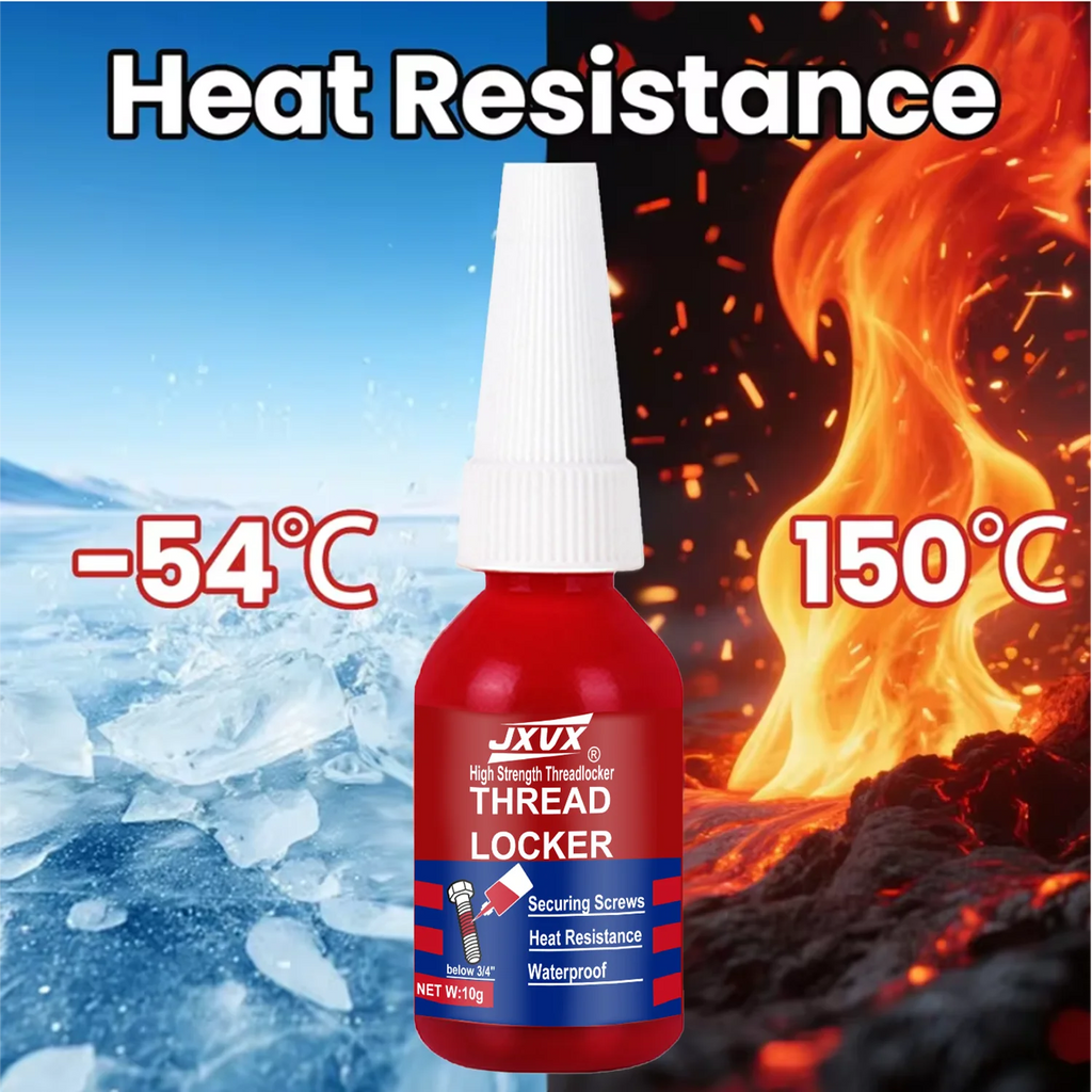Blue and Red Threadlocker Screw Glue, Fast Curing Thread Fixing Agent, Anaerobic Adhesive, Corrosion Resistant, Anti-Loosening,