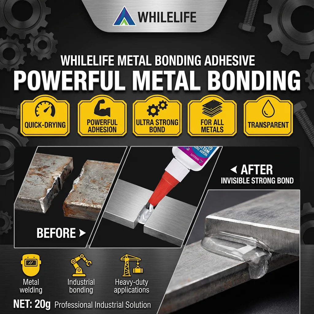 1-4pcs Heavy-Duty Welding Glue for Metals Quick-Drying Powerful Adhesion Instant Adhesive for All Metals
