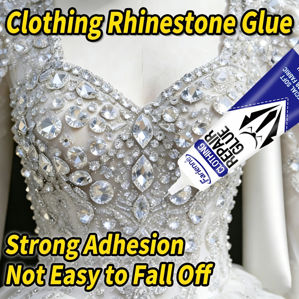 Clothing Rhinestone Glue 30ml Strong Adhesion No Whitening Fabric Repair Glue For Dress Jeans Shoes Non-Toxic