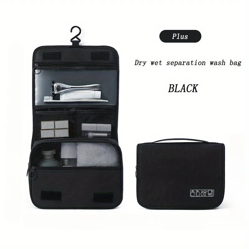 Hanging Travel Big Cosmetic Toiletry Bag Women Men Necessary Make Up Dry-Wet Separation Organizer Accessory Storage Wash Pouch
