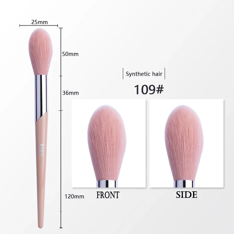 1pcs Makeup Brush Face Contour Powder Foundation Bronzer Cream Blush Eyeshadow Smudge Eyeliner Fashion Fenty Style Beauty Tool