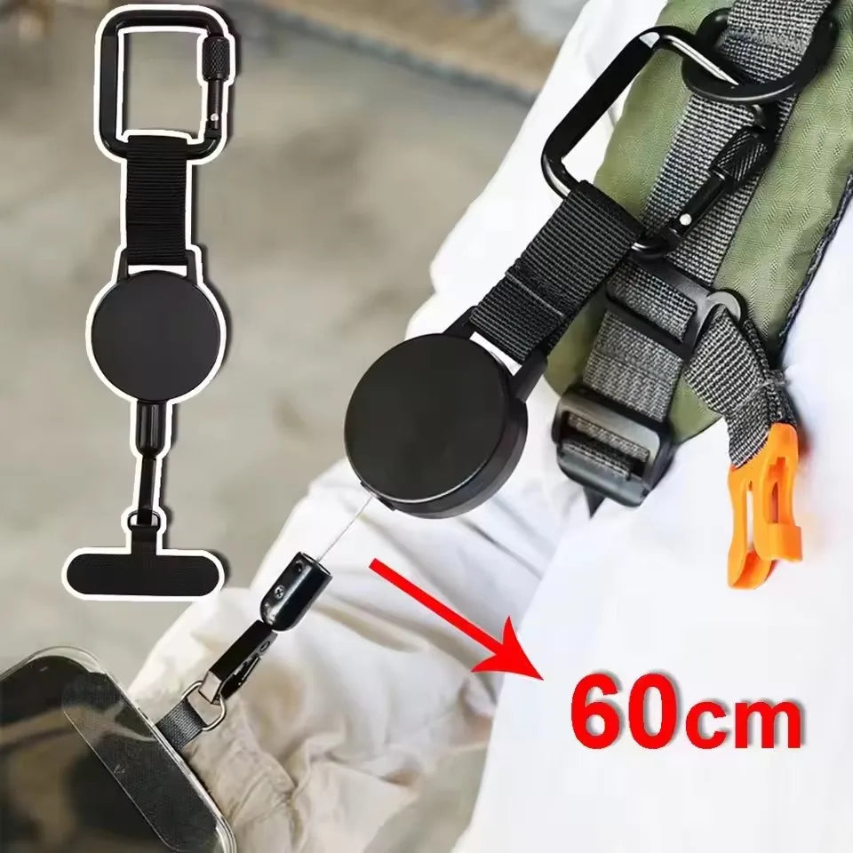 Retractable Keychain Heavy Duty Lanyard Anti-Theft Phone Holder Travel Cellphone Strap Smartphone Safety Tether With Belt Clip
