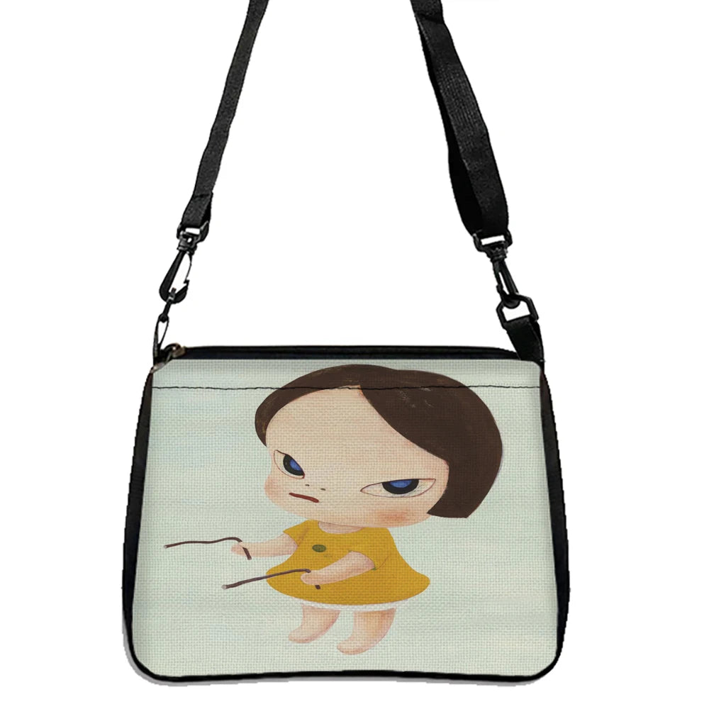 Yoshitomo Nara Abstract Anime Little Girl Handbag Fashion Shoulder Bag Travel Bag Crossbody Bag Shoulder Bag For Women 5.23