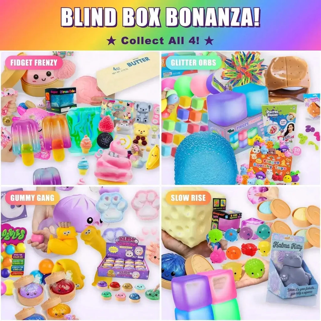 Slow Rebound Squishy Squeeze Fidget Blind Box Toys CuteRelief Sensory Play Toys Kids Birthday Surprise Party Gifts
