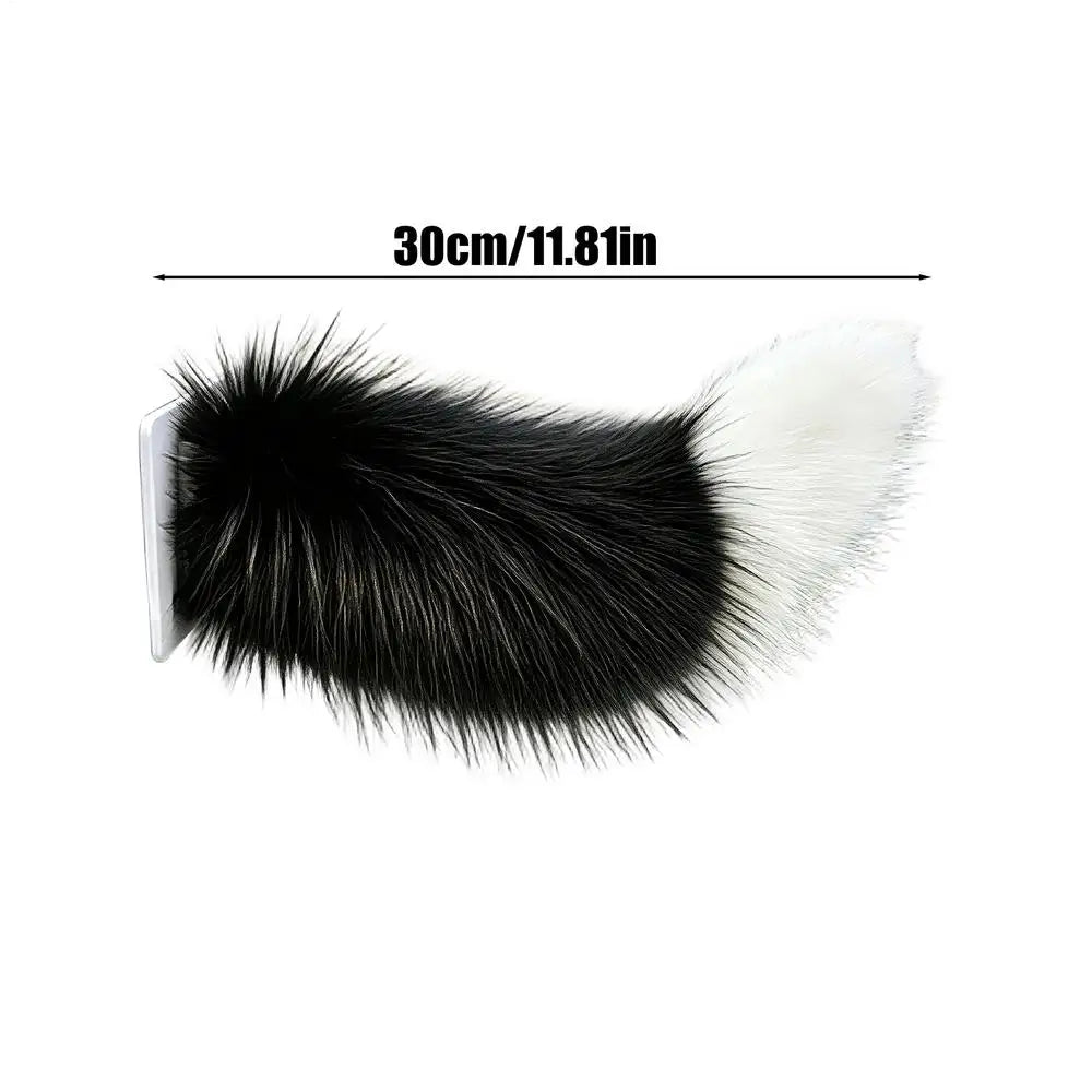 Remote Control Electric Wagging Tail for Cute Electric Wagging Plush Tail Decoration Universal for Motorcycle Animal Tail Access