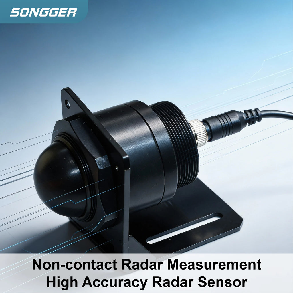 79-81GHz Non Contact Radar Level Transmitter for Water and Chemical Tanks 3-12m Range RS485 4-20mA 0-10V DC5-28V Probe