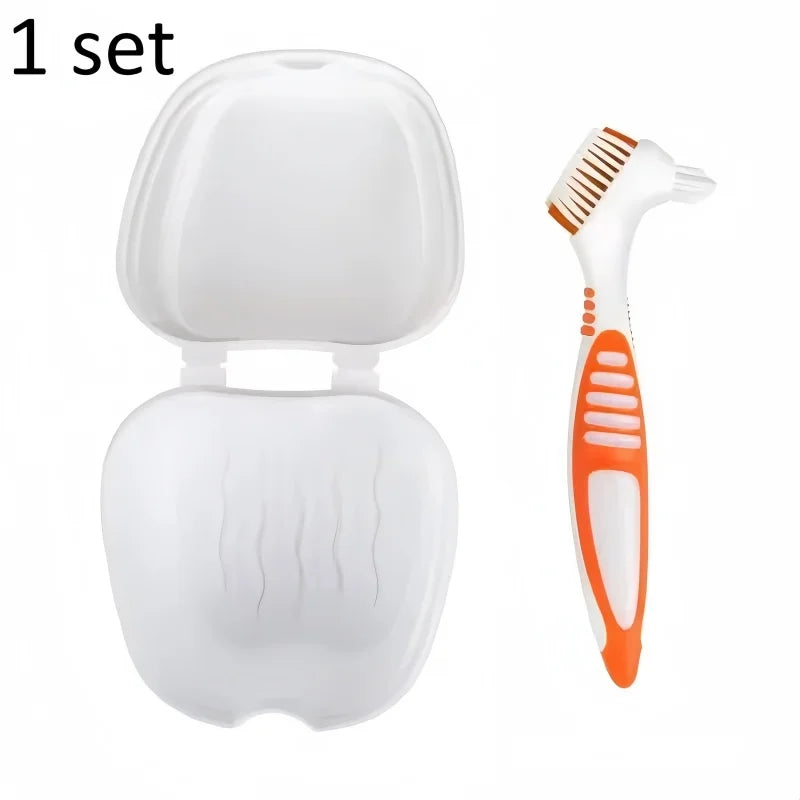 Denture Box Dental Fixator Denture Storage Box Toothbrush Oral Hygiene Products Clean Artificial Denture Storage Accessories