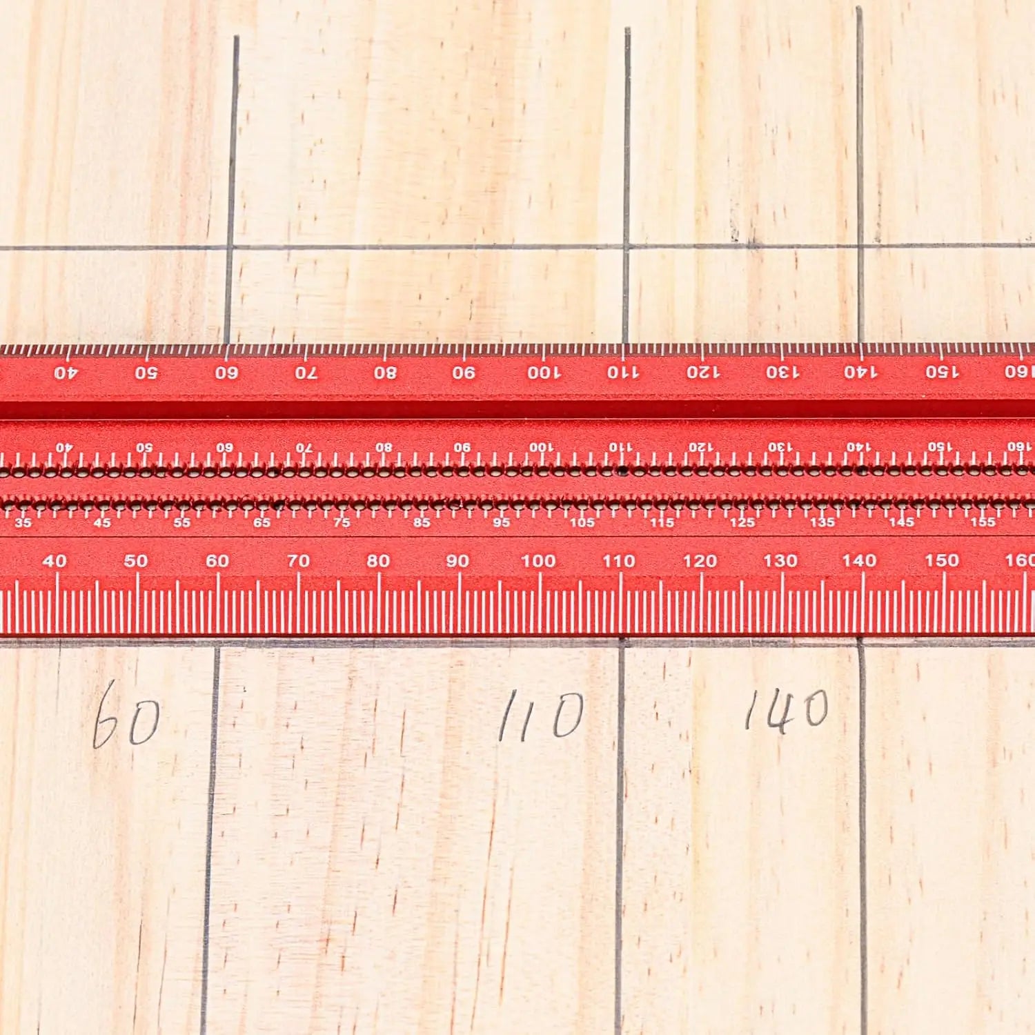 300/400/500/600MM woodworking T-shaped ruler, marking ruler, aluminum alloy line marking gauge, measuring tool