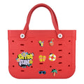 XL Extra Large Beach Bag EVA Rubber Waterproof Beach Travel Picnic Storage Basket Women Shopping Handbag Sac Jelly Tote Bag