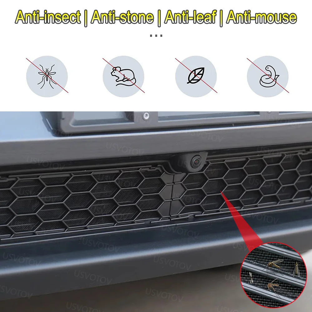 Front Grill Mesh Insert for Tesla Model Y Premium Juniper Model YL 2025 2026 Bumper Air Inlet Vent Grille Cover Trim Accessories