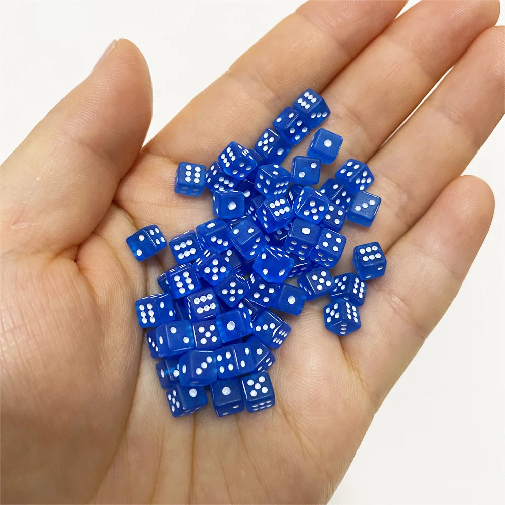 1000Pcs Super Mini 5MM D6 Point Dice With Square Angle For Board Games Trumpet Stereo Model Stationery Dice
