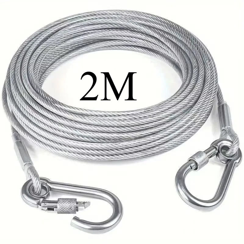 2/5/10m Thick Stainless Steel Clothesline, Waterproof Rustproof Rope for Balcony Curtain & Quilt Drying