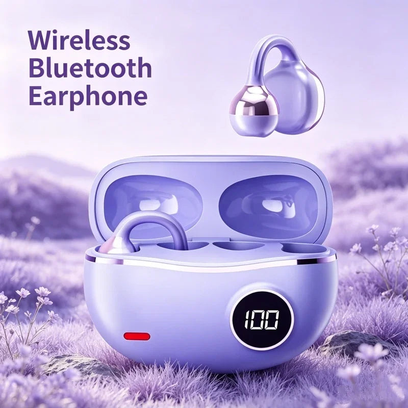 M91 Wireless Bluetooth Earphone HIFI Stereo Sound ENC Headphones Power Display Earbuds For Smartphone Ear Clip Headset