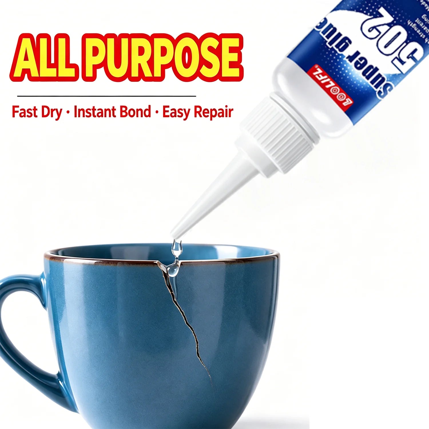 502 Super Glue Instant Extra Strong Bond Quick-Drying Adhesive Universal For Plastic Metal Ceramic Wood Glass Shoe Repair Tools