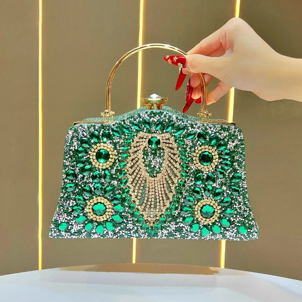 New evening bag full of diamonds handbag European and American fashion celebrity cheongsam dress banquet bag messenger bag