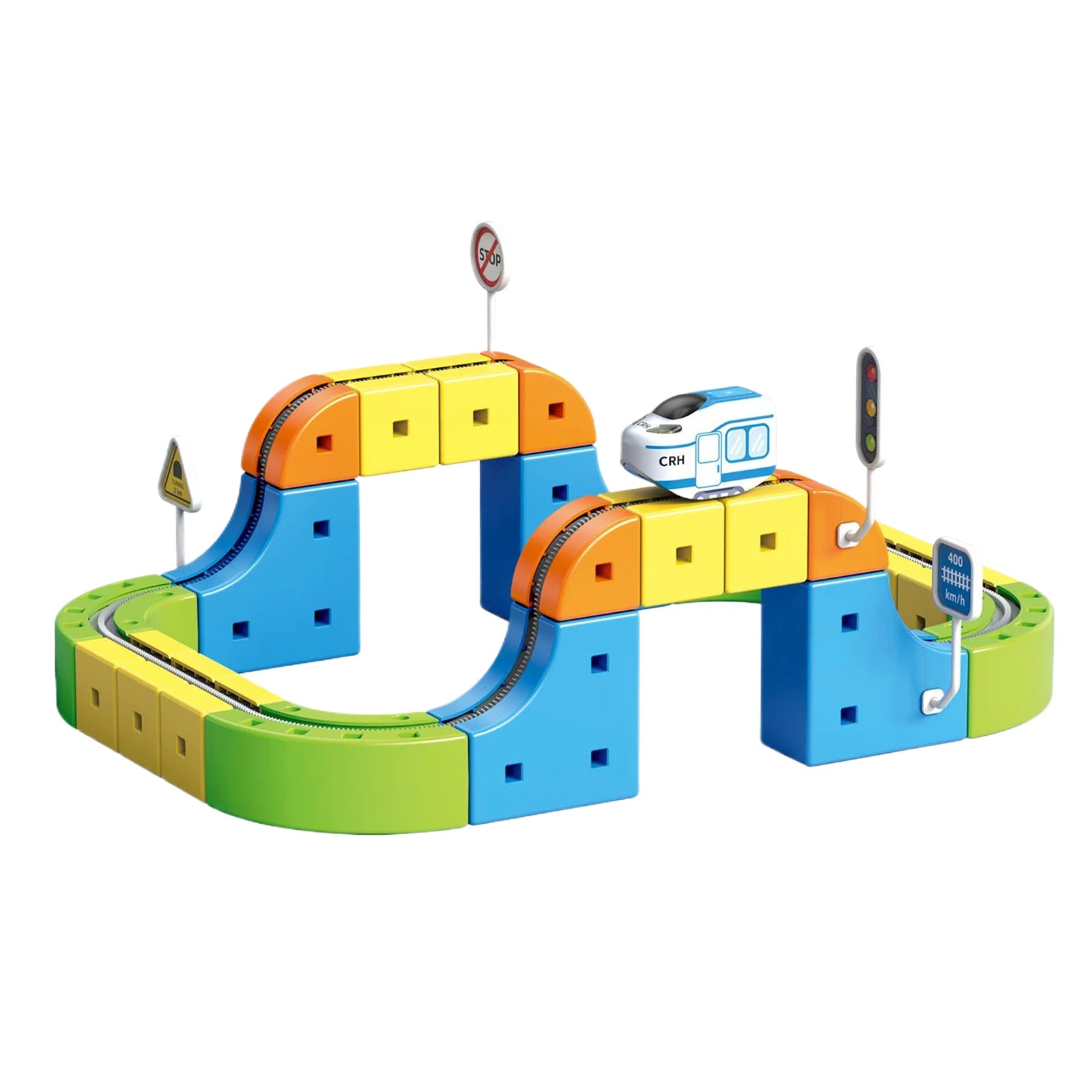 133PCS Magical Track Train Car Children Educational Electric Magnetic Levitation Train Track Cube DIY Building Toy Birthday Gift