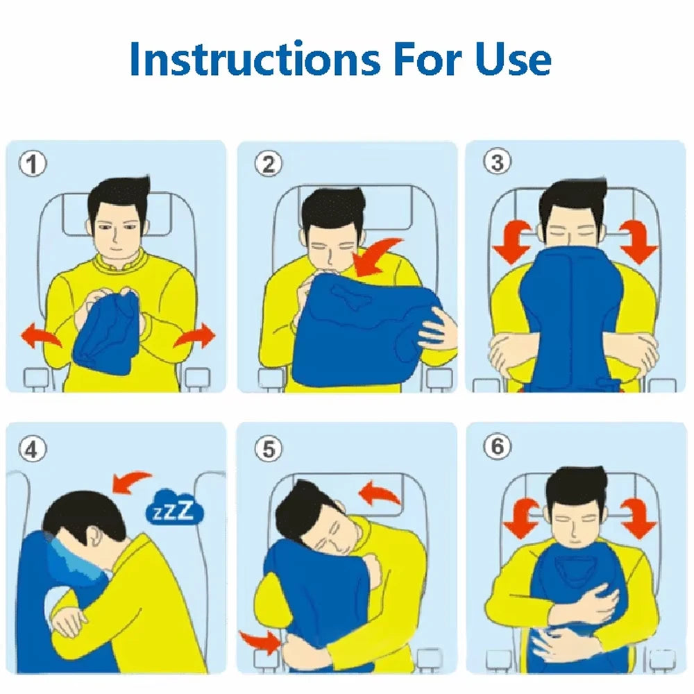 Inflatable Travel Pillow Office Nap Pillow  Airplane Flight Outdoor Sleeping Bag Train Pillow Sleepf Portable Cushion Neck Pillo