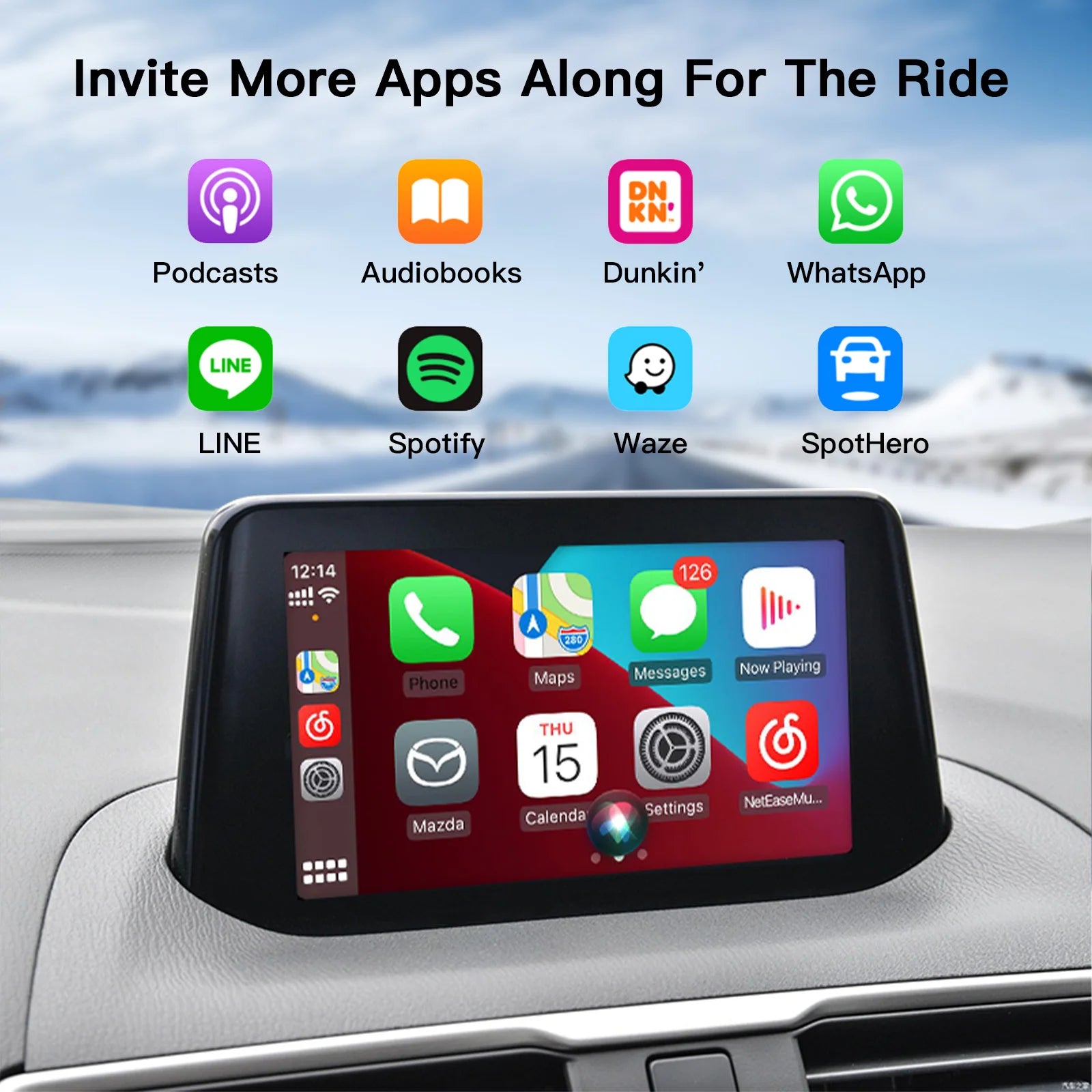 CARABC For Retrofit Mazda 2 3 6 CX3 CX5 CX8 CX9 MX5 Demio Miata TK78669U0C Kit Carplay Android Auto Adapter UBS Hub OEM